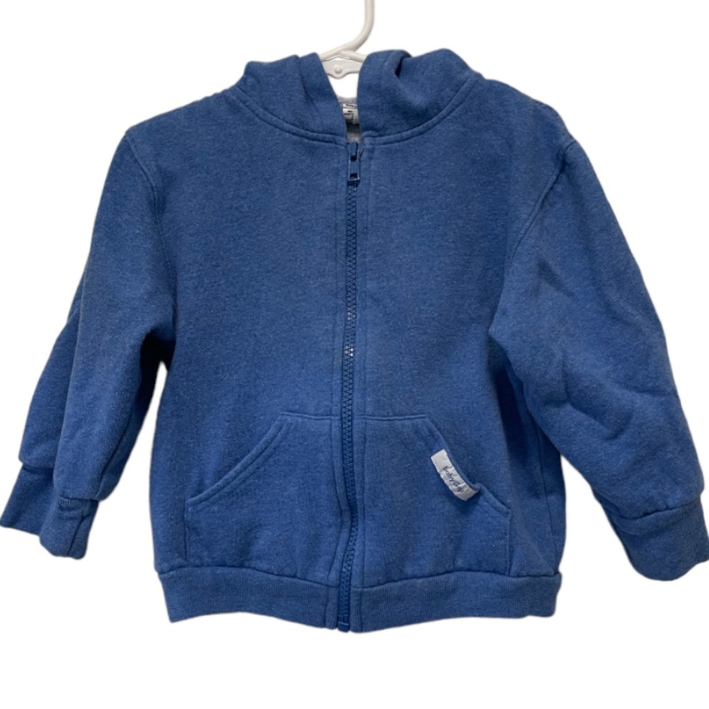 Gap Blue Hooded Zip Up Hoodie Sweatshirt with Blue Zipper Size 3
